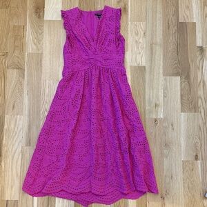 Maggy London Fuchsia Eyelet Dress